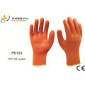 Poliéster Shell PVC 3/4 Coated Safety Work Glove (P6103)